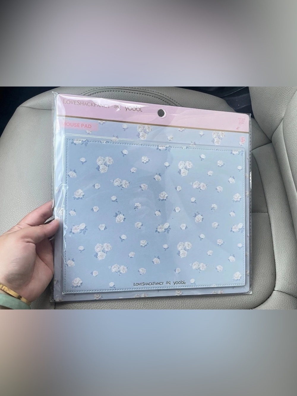 Love Shack Fancy x yoobi Mouse Pad Floral Blue & White NWT